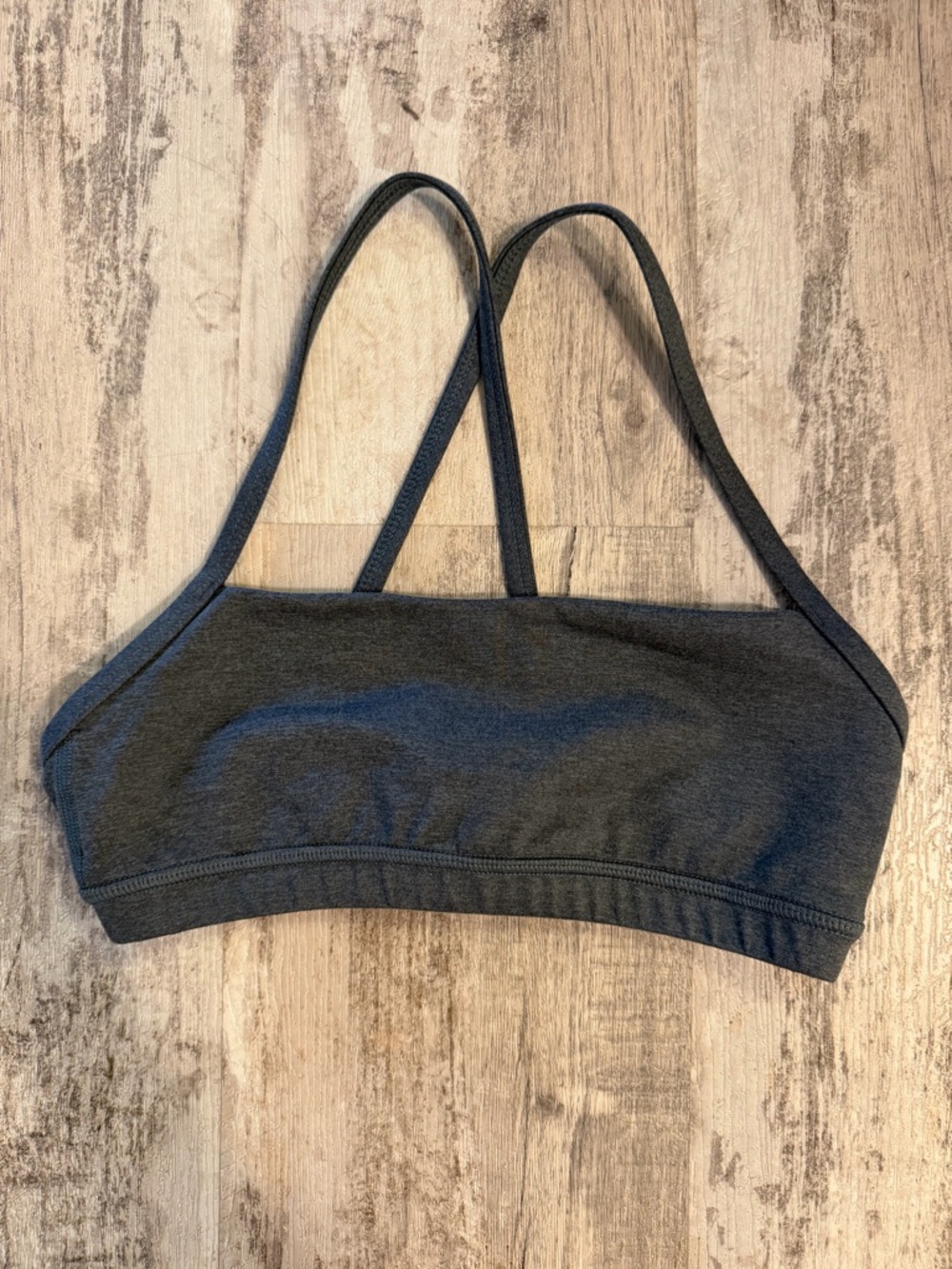 Fleo Chloe Charcoal Gray Lightweight Sports Bra - Small
